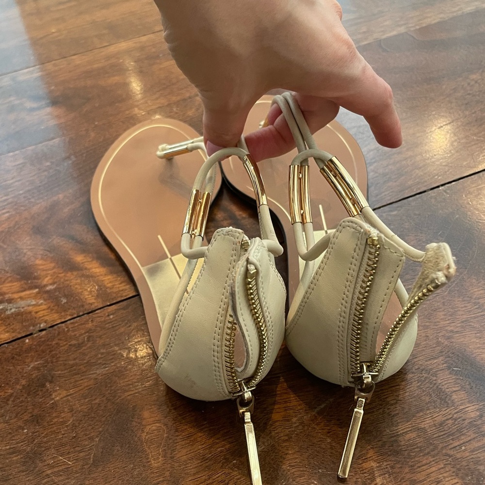 Dolce vita strap detail sandal with heel zipper